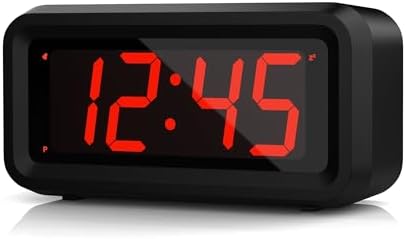 Alarm Clock, 1.2'' LED, Battery Operated, 3-Level Brightness by KWANWA