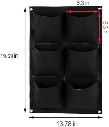WFIST Vertical Hanging Planter Bag, Breathable Felt Wall Garden Planter - Image 2