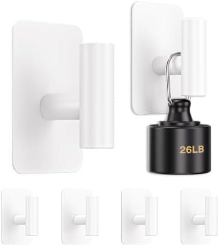 Aikzik 6 Pack Large Heavy Duty Wall Hooks - 26lb Max by Aikzik