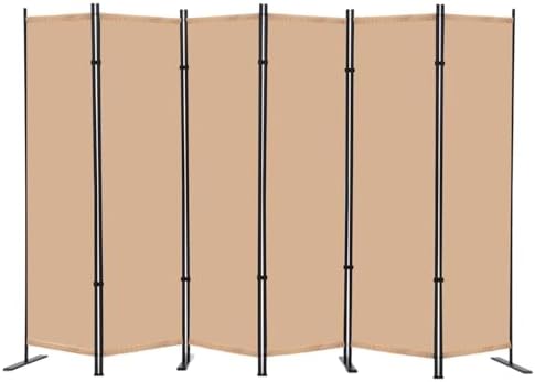 RANTILA 6 Panel Room Divider, 6 FT Folding Privacy Screen by RANTILA