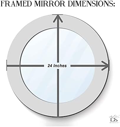 24" Round Rainbow Mosaic Wall Mirror, Bohemian Decorative Accent Mirror - Image 6