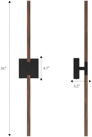 Rayogale Black Walnut Wireless Wall Sconces - Image 6
