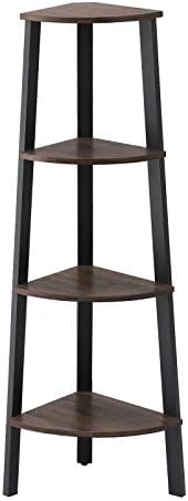 VASAGLE 4-Tier Corner Shelf Stand, Modern Ladder Shelf by VASAGLEbySONGMICSHOME