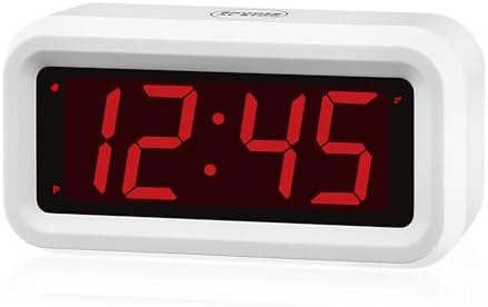 Alarm Clock, Digital Clock, Auto Night-Mode, 3-Level Led Brightness, Battery by KWANWA