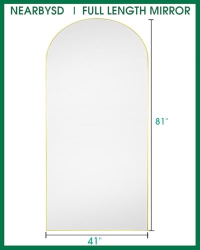 NEARBYSD Arched Full Length Mirror81 x41 Full Body Floor Mirror Standing - Image 2