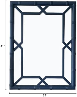 Bamboo-Look Solid Wood Window Pane Mirror 23" X 31" - Image 6