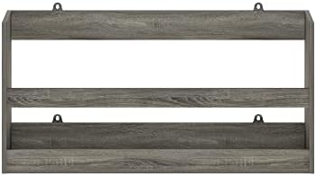 Furinno Hermite Multipurpose Wall Mounting Storage Shelf, French Oak - Image 4