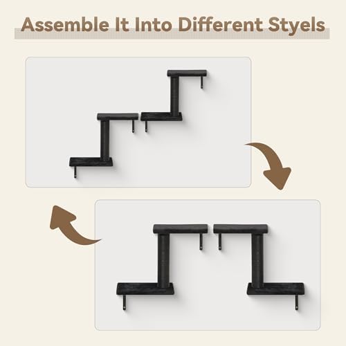 6‑in‑1 Cat Wall Shelves, Wall Mounted Cat Furniture Set - Image 2