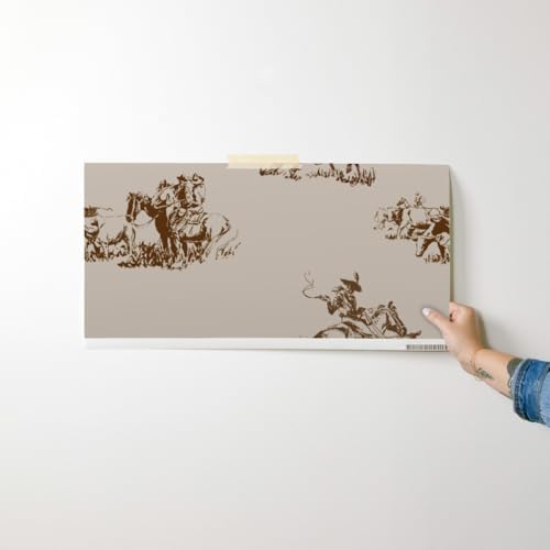 Spoonflower Western Cowboy Peel and Stick Wallpaper - Image 7