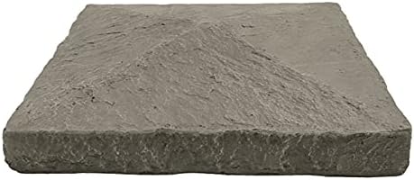 GenStone Faux Stacked Stone Peaked Pillar Cap 13.5" x 13.5" x 1.75" in by GenStone