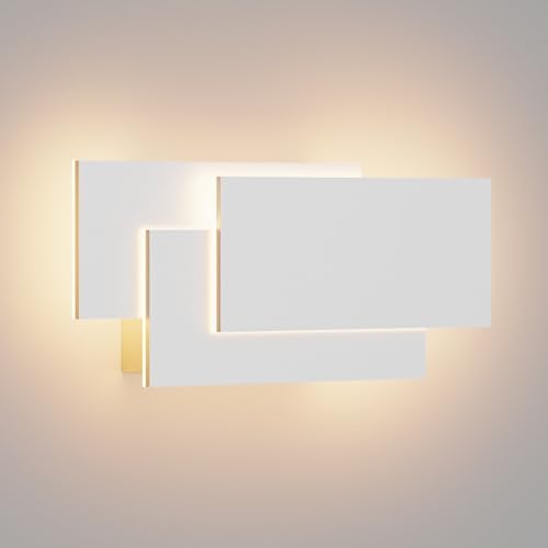Ralbay 36W LED Modern Wall Sconce Matte White Aluminum Minimalist Indoor Wall by RalbayLighting