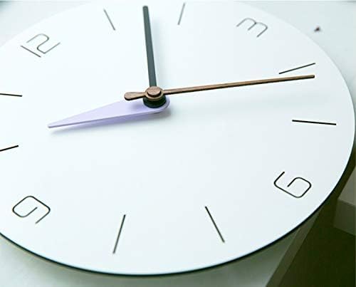 Stephanie Imports Modern Minimalist White & Pastel Purple Silent Wall Clock - Image 4
