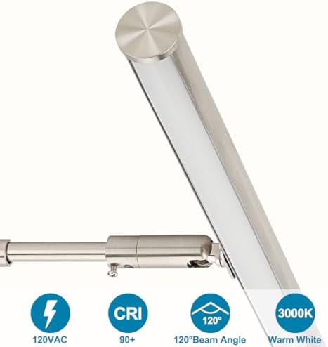 Plug in LED Picture Lights for Paintings Brushed Nickel Finish - Image 6