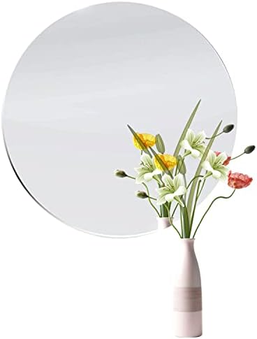 12 inch Glass Round Wall Mirror, Decorative Circle Mirror by DARENYI