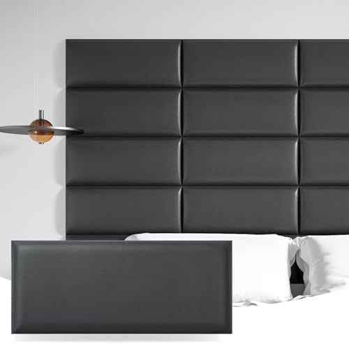 Art3d 6-Pack Peel and Stick Upholstered Headboard, 9.84 x 23.62 in by Art3d