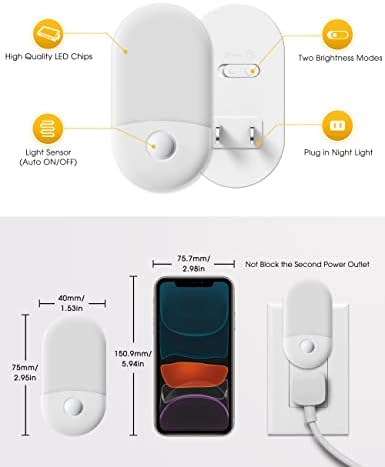 L LOHAS LED Amber Night Light, Night Lights Plug into Wall - Image 7