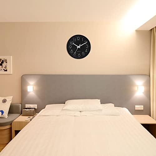 PATIKIL 8 Inch Round Wall Clock, Battery Operated Silent Non-Ticking Wall Clocks - Image 6