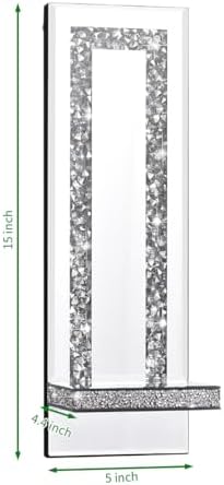 Mirrored Wall Candle Sconces Holder Set of 2, Wall Decor Living Room - Image 3