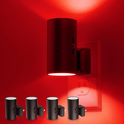 L LOHAS LED Red Night Light, Circadian Night Lights Plug into Wall, 4 Pack by LLOHASLED