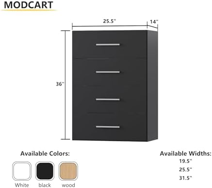 4 Drawer Short Tower Closet Unit, Modular Closet System, Wood Closet System - Image 3