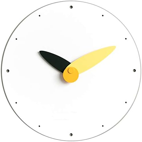 Stephanie Imports Modern Minimalist Yellow & Black Wall Clock by StephanieImports