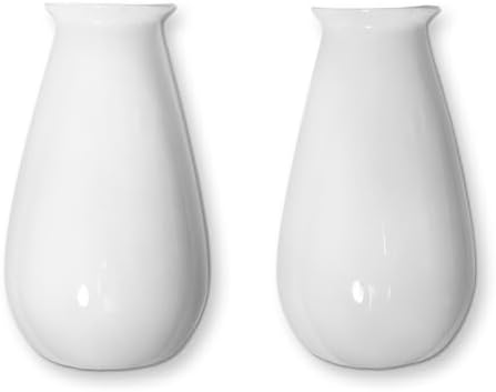White Ceramic Wall Planters, 10.6 Inch, Flared Design by GDSZJLJ