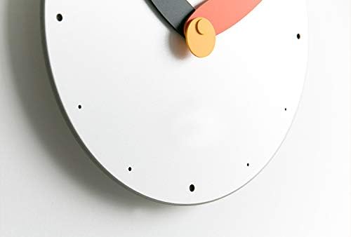 Stephanie Imports Modern Minimalist Orange & Black Wall Clock - Image 2