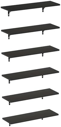 Furinno Rossi Set of 6 Floating Shelves by Furinno-FitsYourSpaceFitsYourBudget