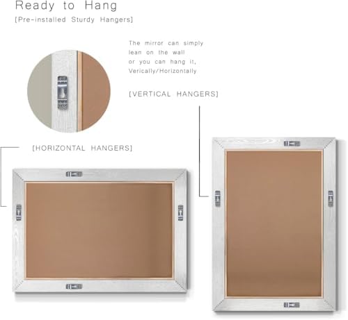 Renditions Gallery Rectangular Shiny Gold Wood Framed Body Mirror Verticle Or - Image 6