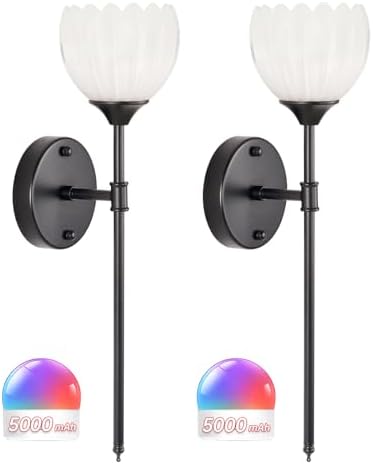 Shenmoyl Battery Operated Wall Sconce Set of 2 by Shenmoyl