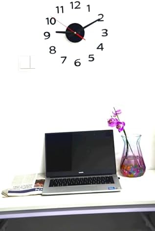DIY Wall Clock, BatteryOperated, Frameless Clock, Fluorescence - Image 2
