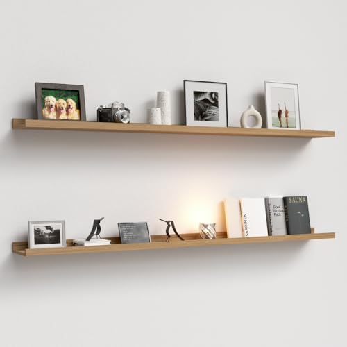 Boswillon Floating Shelves Set of 2, Long Wall Shelf by Boswillon