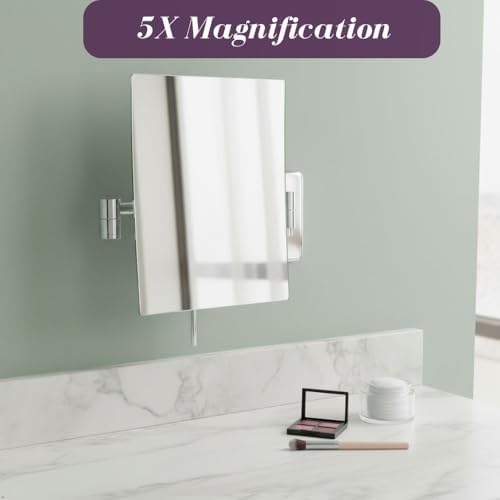 JERDON Wall-Mounted Makeup Mirror - Image 3