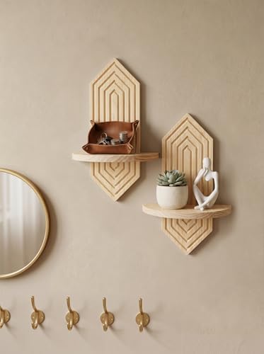 Boho Wall Decor Hanging Plant Shelf, Floating Shelves - Image 7
