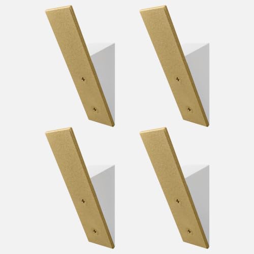 Homeforia Golden Coat Hooks, High-End Wood & Metal, Modern Design by Homeforia