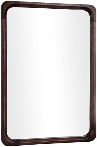 Solid Wood Bathroom Mirror for Wall 24 x 36 Inch, Rustic Rectangle Mirrors - Image 6