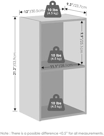 Furinno Reed Closet Organizers and Storage, 2-Tier Closet Organizer, Open Shelf - Image 2