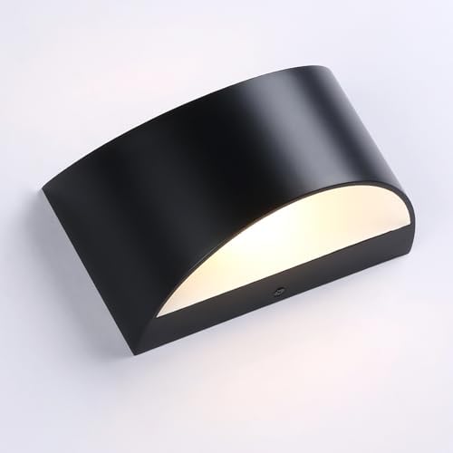 Black Modern LED Wall Sconce Hardwired Indoor Wall Lights Set of 2 Up and Down - Image 2