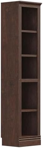 JAHRSTIM Halston Narrow 5-Tier Slim Bookshelf Shelving Unit, Dark Cherry by LivingEssentials