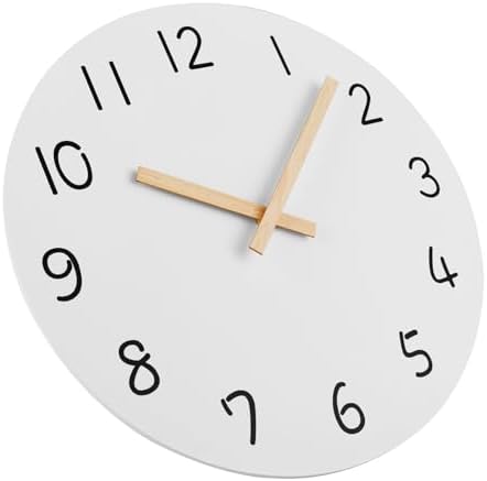 Plumeet 10'' Wooden Wall Clock Small Frameless Clocks - Image 3