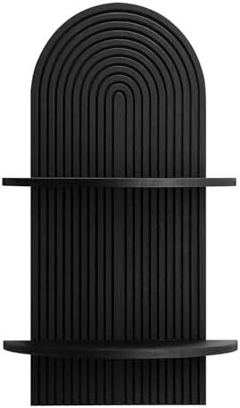 American Art Decor Lunar Ledges Wall Shelf in Black - Image 6
