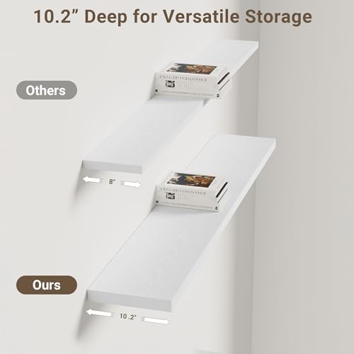 Vivelove 10 Inch Deep Floating Shelves - Image 4
