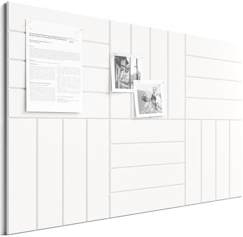 Bumusty 36" x 24" Large Cork Board Alternative, Milky White by BUMUSTY
