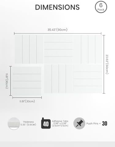 Bumusty 36" x 24" Large Cork Board Alternative, Cold White - Image 2