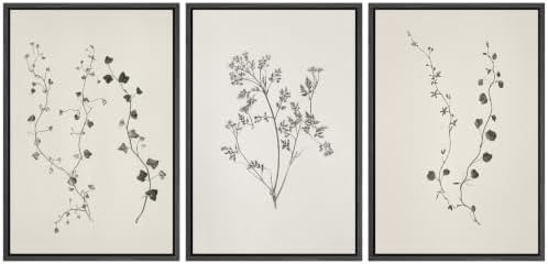 MUDECOR Framed Canvas Print Wall Art Set Botanical Sprigs by MUDECOR