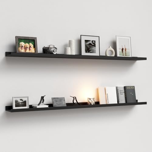 Boswillon Floating Shelves Set of 2, Long Wall Shelf by Boswillon