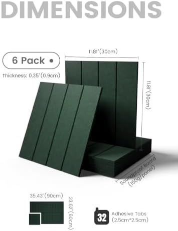 Fluxynara Felt Bulletin Board & Cork Board Alternative, Christmas Green-1 - Image 2