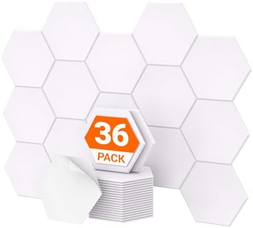 TONOR 36 Pack High Density Hexagon Acoustic Panels by TONOR