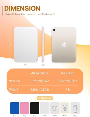 OMIRO 8 x 5 in Desk Makeup Mirror - Image 2