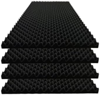 4 Pack Egg Crate Foam Sound Proof Foam Panels by Unknown